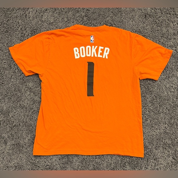 Adidas Phoenix Suns Devin Booker Shirt Adult Extra Large Orange Cotton NBA EUC! - Picture 4 of 6